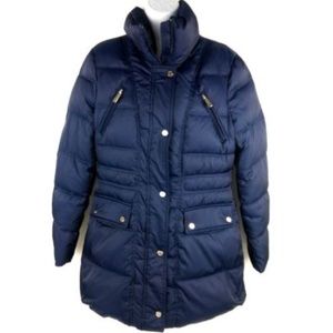 Kenneth Cole Down Puffer Jacket Coat Size M Navy